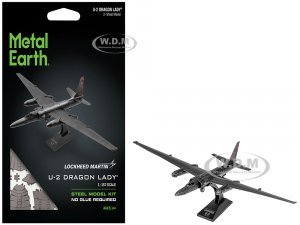 Model Kit Lockheed Martin U-2 Dragon Lady Aircraft United States Air Force (Moderate Difficulty) Steel Model by Metal Earth