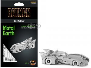 Model Kit 1989 Batmobile Batman (1989) Movie (Challenging Difficulty) Steel Model by Metal Earth