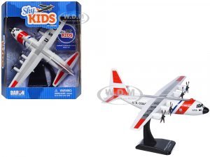 Lockheed C-130 Hercules Transport Aircraft United States Coast Guard Sky Kids Series 1/130 Plastic Model Airplane by Daron