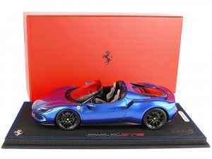 Ferrari 296 GTS Blu Corsa Blue Metallic with DISPLAY CASE