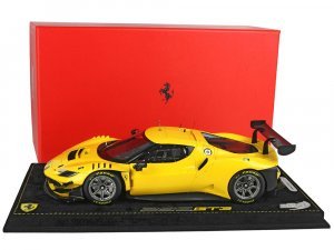 2022 Ferrari 296 GT3 Modena Yellow with DISPLAY CASE