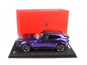 Ferrari Purosangue with Panoramic Top Al Humaid Violet Metallic with DISPLAY CASE