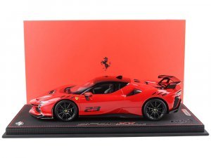 Ferrari SF90 XX Stradale #23 Rosso Corsa 322 Red with Black Top with DISPLAY CASE