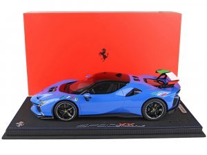 Ferrari SF90 XX Stradale France Blue with Black Top with DISPLAY CASE
