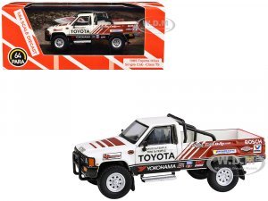1985 Toyota Hilux Single Cab Pickup Truck Class 7S Racing White with Graphics
