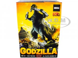 Godzilla Figurine with Diorama Base 65th Anniversary Edition (1954-2019) 1 144 Scale Model by Polar Lights
