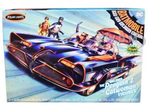 1966 Batmobile Bad Guy Getaway Edition with Penguin and Catwoman Figures Batman (1966-1968) TV Series 1 25 Scale Model by Polar Lights