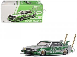 Skyline C210 Kaido Racer Bosozoku Style RHD (Right Hand Drive) #210 Green and Silver