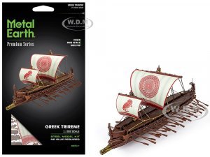 Model Kit Greek Trireme Warship (Expert Difficulty) Steel Model by Metal Earth