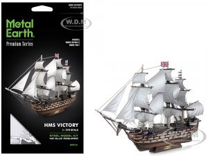 Model Kit HMS Victory British Navy Ship (Challenging Difficulty) Steel Model by Metal Earth