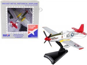 North American P-51D Mustang Fighter Aircraft #10 Tuskegee Lollipoop United States Army Air Force 1/100