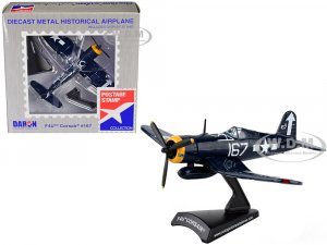 Vought F4U Corsair Fighter Aircraft #167 VF-84 Wolf Gang United States Navy 1/100