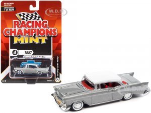 1957 Chevrolet Bel Air Hardtop Silver Metallic with White Top Racing Champions Mint 2022 Release 2