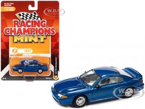 1997 Ford Mustang Cobra Blue Metallic Racing Champions Mint 2022 Release 2
