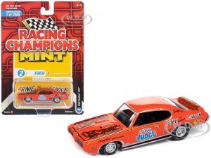 1969 Pontiac GTO Orange with Graphics The Judge - Arnie The Farmer Beswick Racing Champions Mint 2023 Release 1