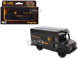 UPS Package Truck Brown UPS Worldwide Services Plastic Model by Daron