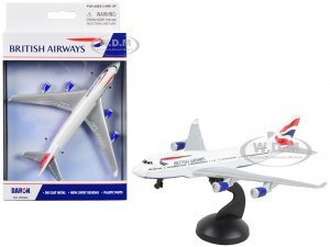 747 Commercial Aircraft British Airways (G-XLEA) White with Blue and Red