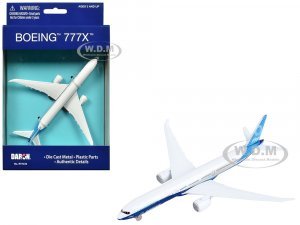 Boeing 777X Commercial Aircraft Corporate Livery White and Blue
