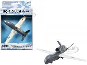 Northrop Grumman RQ-4 Global Hawk Military Drone United States Navy Gray and White