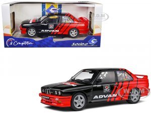 1990 BMW E30 M3 Black and Red with Graphics ADVAN Drift Team Competition Series