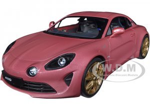 2021 Alpine A110 Rose Bruyere Pink Metallic with Gold Wheels