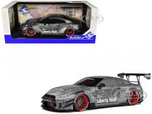 2020 Nissan GT-R (R35) RHD (Right Hand Drive) with Liberty Walk 2.0 Body Kit Dark Silver Catalogue Design