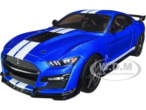 2020 Ford Mustang Shelby GT500 Fast Track Ford Performance Blue Metallic with White Stripes