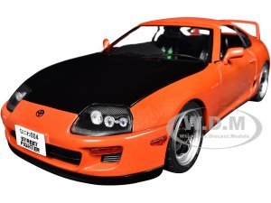 1993 Toyota Supra MK4 (A80) RHD (Right Hand Drive) Orange Metallic with Black Hood