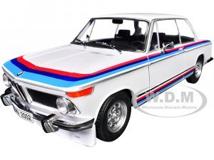 1971 BMW 2002 Tii Turbo Evocation White with Stripes
