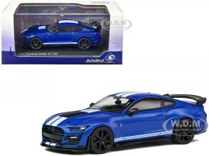 2020 Ford Mustang Shelby GT500 Performance Blue Metallic with White Stripes
