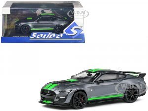 Shelby Mustang GT500 Fast Track Gray Metallic with Neon Green Stripes