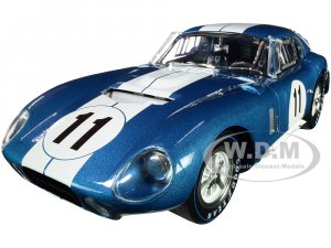 1965 Shelby Cobra Daytona Coupe #11 Blue Metallic with White Stripes
