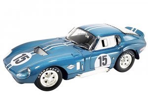 1964 Shelby Cobra Daytona Coupe #15 Dan Gurney for President Blue Metallic with White Stripes