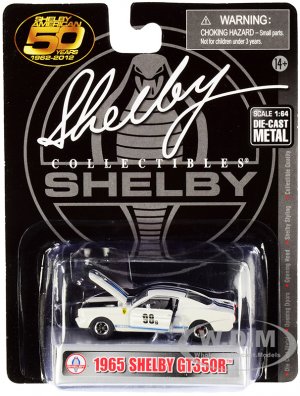 1965 Ford Mustang Shelby GT350R #98B Terlingua Racing Team White with Blue Stripes Shelby American 50 Years (1962-2012)