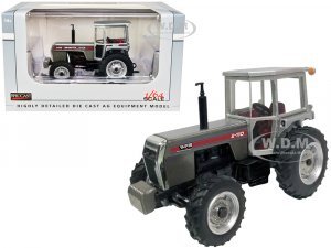 White 2-110 Red Stripe Power Assist Wide Front Tractor Brushed Metal with Red Stripes