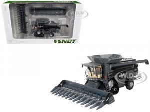 Fendt Ideal 8T Combine with Grain Head and 12 Row Corn Head Half-Track Gray