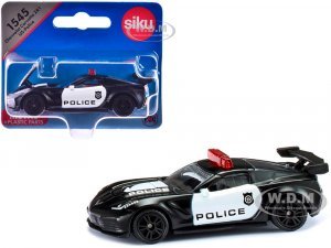 Chevrolet Corvette ZR1 Police Car Black and White