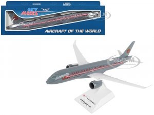 Airbus A220-300 Commercial Aircraft Trans-Canada Air Lines - Air Canada (C-GNBN) Gray with Red Stripes (Snap-Fit) Plastic Model by Skymarks