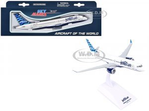Airbus A220-300 Commercial Aircraft JetBlue Airways (N3044J) White with Blue Tail (Snap-Fit) Plastic Model by Skymarks