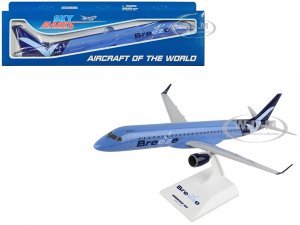 Embraer E195 Commercial Aircraft Breeze Airways (N190BZ) Blue (Snap-Fit) Plastic Model by Skymarks