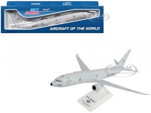 Boeing P-8A Poseidon Transport Aircraft United States Navy Gray (Snap-Fit) Plastic Model by Skymarks