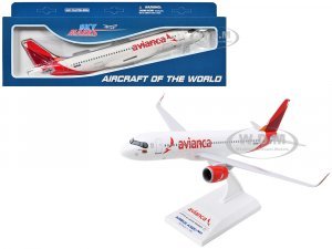 Airbus A320neo Commercial Aircraft Avianca (N943AV) White with Red Tail Plastic Model by Skymarks