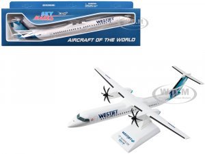 Bombardier Q400 Commercial Aircraft Air Canada (C-FOEN) White with Tail Graphics (Snap-Fit) plastic model by Skymarks