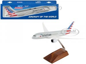 Boeing 787-8 Commercial Aircraft American Airlines (N800AN) Gray with Red and Blue Stripes (Snap-Fit) Plastic Model by Skymarks