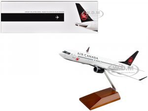 Boeing 737 MAX 8 Commercial Aircraft Air Canada (C-FTJV) White with Black Tail (Snap-Fit) Plastic Model by Skymarks