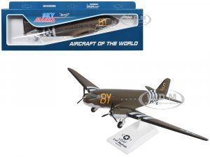 Douglas C-47 Skytrain Transport Aircraft Stoy Hora United States Army Air Forces (292717) Olive Drab (Snap-Fit) Plastic Model by Skymarks