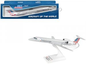 Embraer ERJ-145 Commercial Aircraft American Eagle - ExpressJet Gray with Striped Tail (Snap-Fit) plastic model by Skymarks