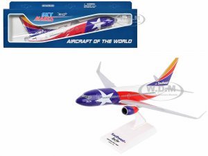 Boeing 737-700 Commercial Aircraft Southwest Airlines - Lone Star One (N931WN) Texas Flag Livery (Snap-Fit) Plastic Model by Skymarks
