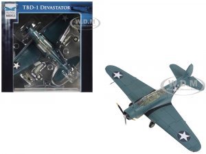 Douglas TBD-1 Devastator Bomber Aircraft Battle of Midway Lt Cdr EE Lindsey VT-6 USS Enterprise (1942) United States Navy SkyMax Models Series