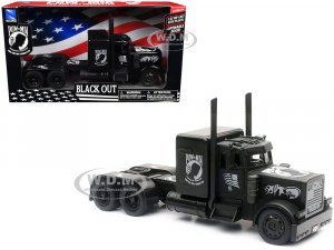 Peterbilt Custom Truck Black Out POW-MIA You Are Not Forgotten